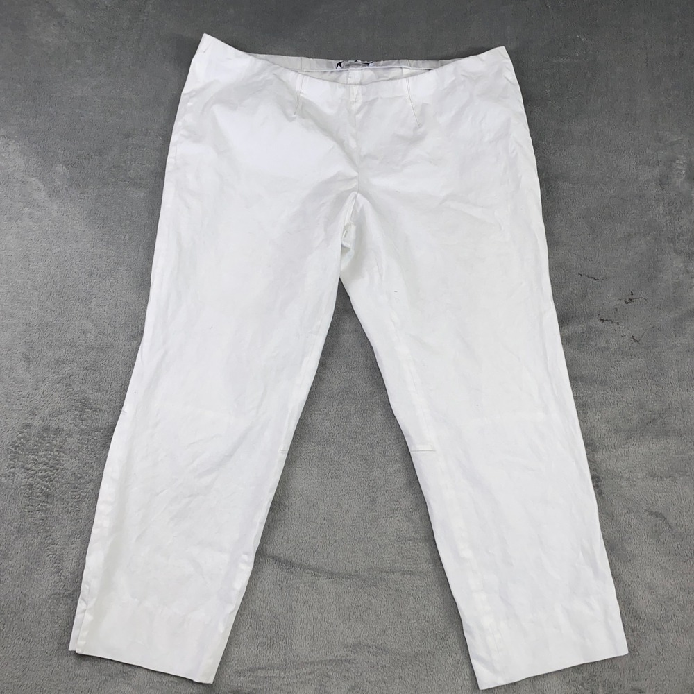 Via Masini‎ 80 Firenze Womens White Cropped Pants Casual Made in Italy Size 54